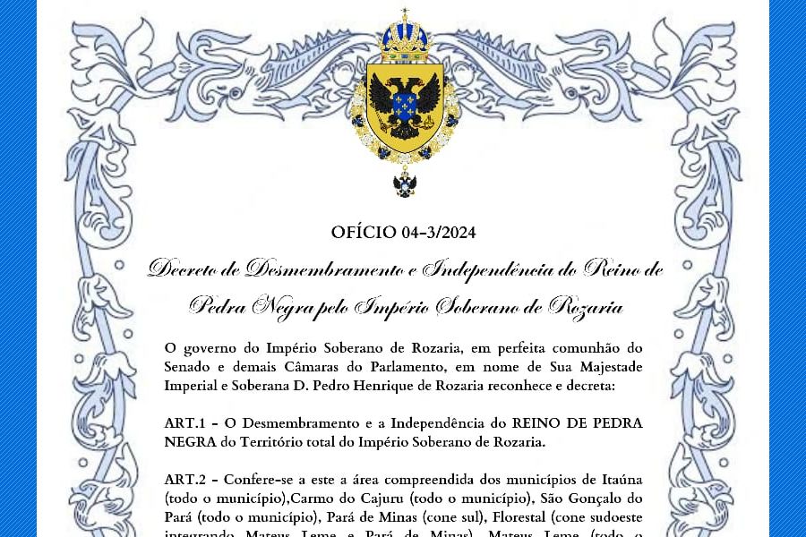 Você está visualizando atualmente Reino da Pedra Negra garante os territórios desmembrados do Império de Rozaria